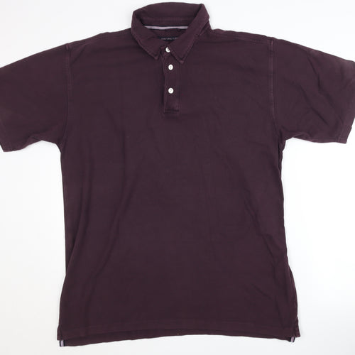 Racing Green Men's Purple Polo Shirt L