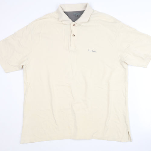 Pierre Cardin Men's Beige Polo, Size L, Casual Style