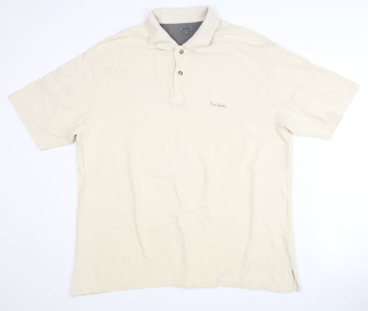 Pierre Cardin Men's Beige Polo, Size L, Casual Style