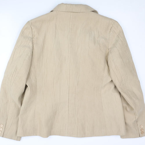 Klass Women's Beige Suit Jacket Size 18 Lined Classic