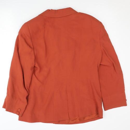 Episode Women's Orange Blazer, Size 16, Lined, Three-Button