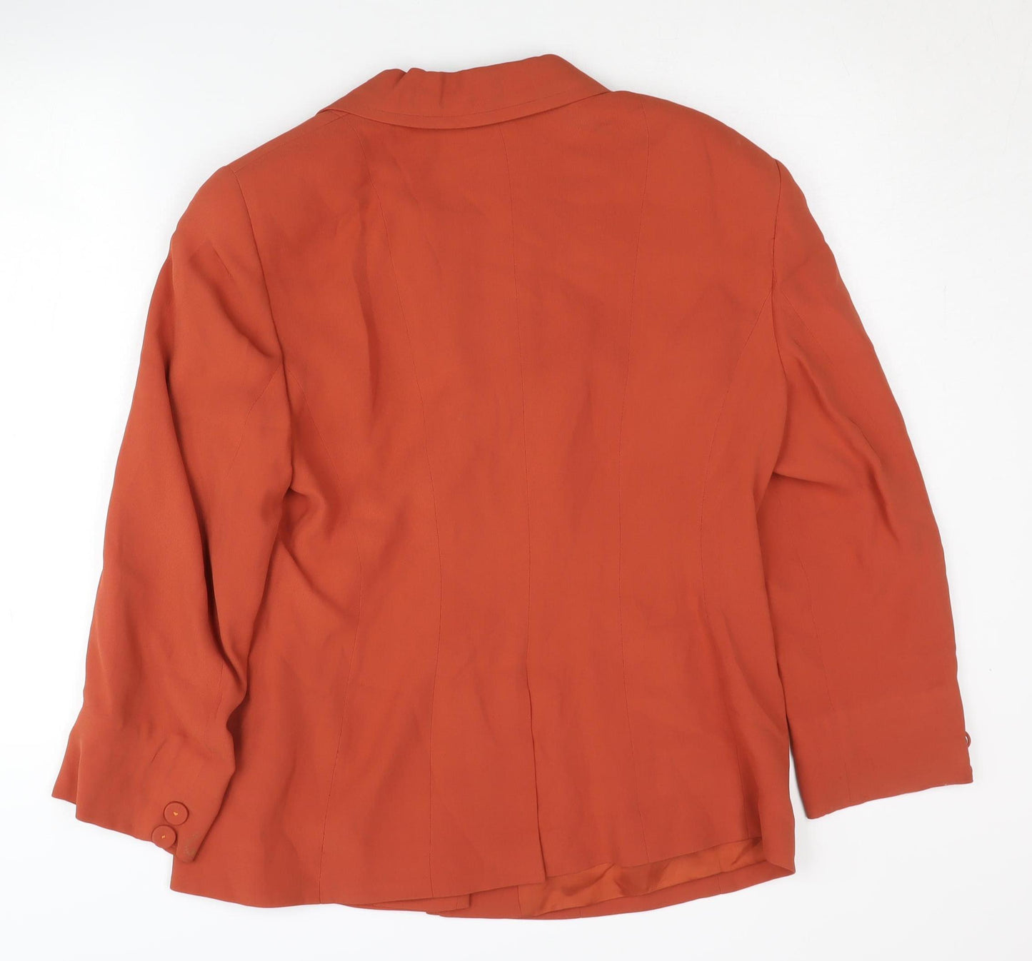 Episode Women's Orange Blazer, Size 16, Lined, Three-Button