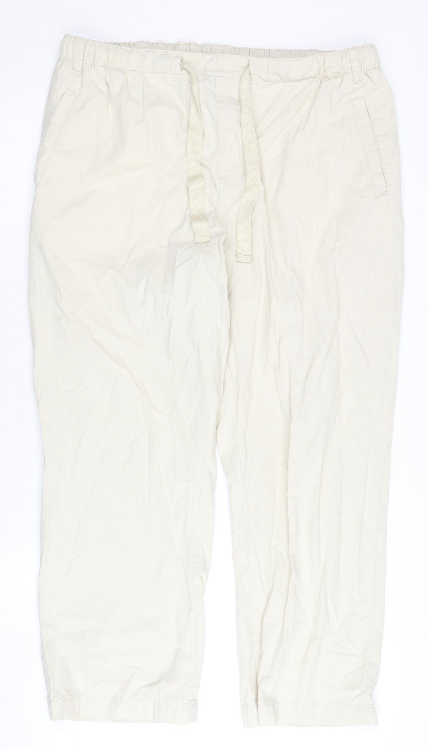 Cotton Traders Women's Beige Jogger Trousers L