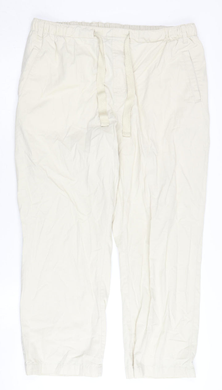 Cotton Traders Women's Beige Jogger Trousers L