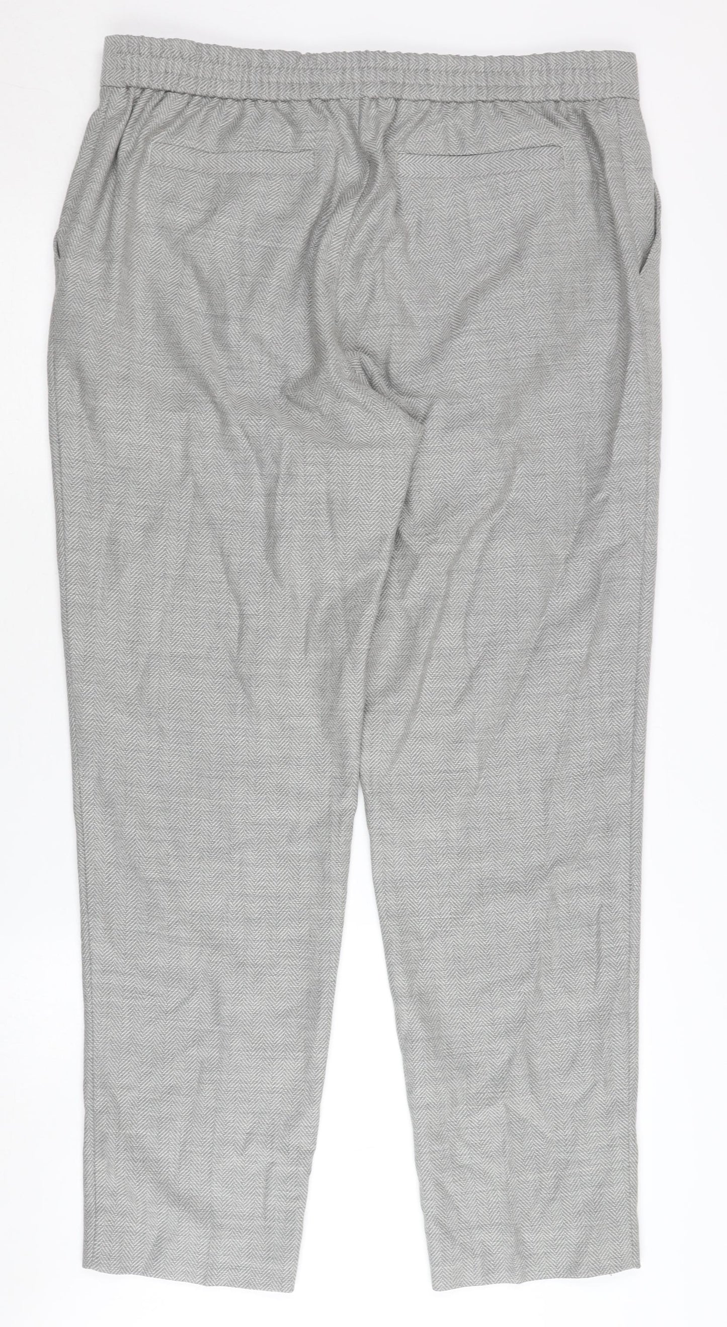 Ted Baker Men's Grey Dress Pants, Size 30, Herringbone Wool