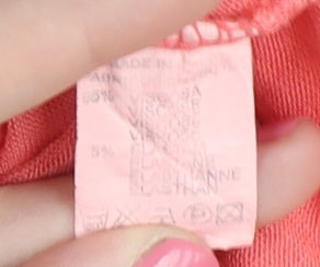 ASPBRY Collection Women's Pink Crochet T-Shirt M