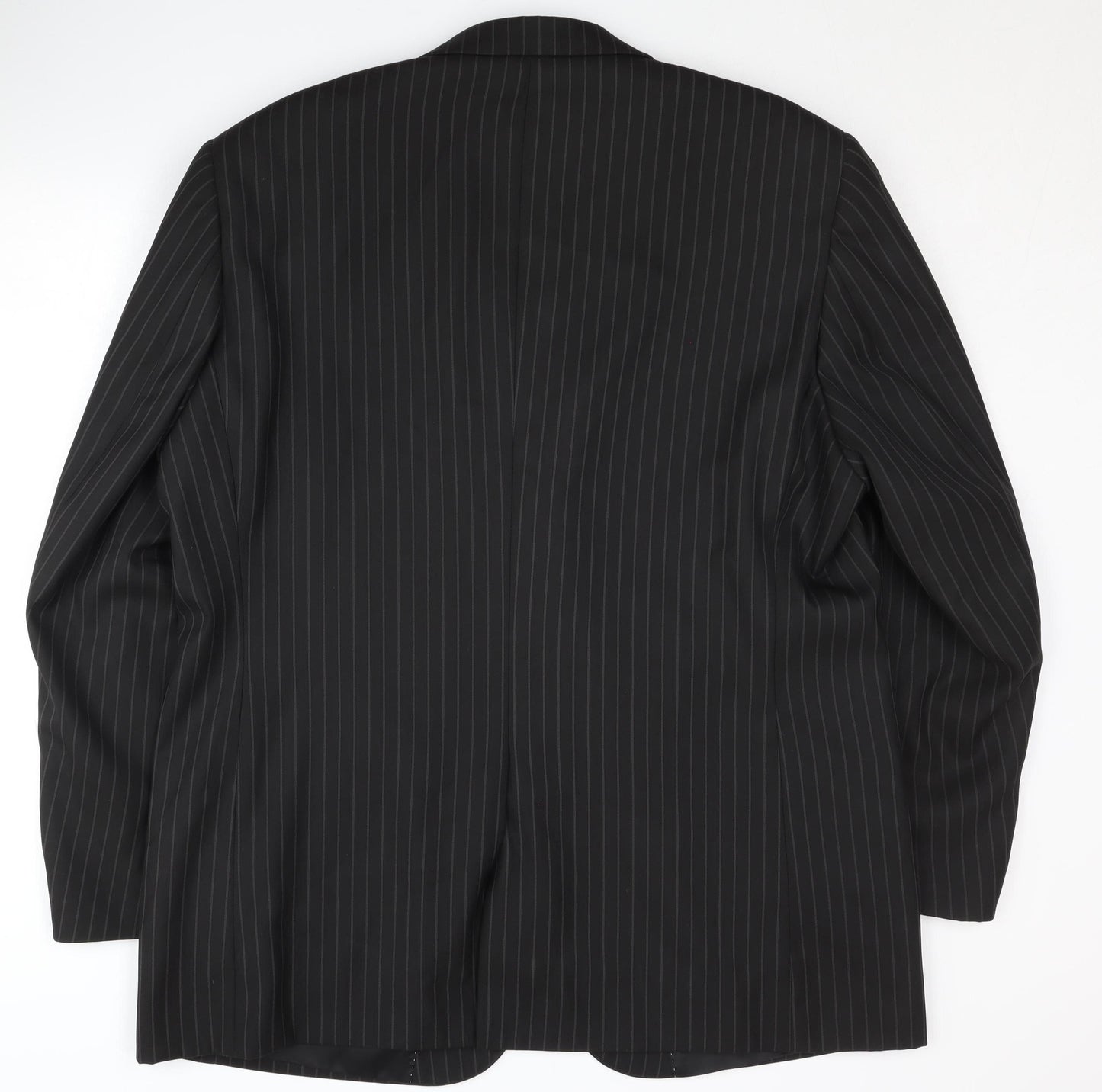 Greenwoods Men's Black Pinstriped Blazer Size 46