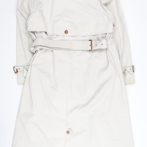 Nuage Ivory Women's Trench Coat, Size 14, Belted
