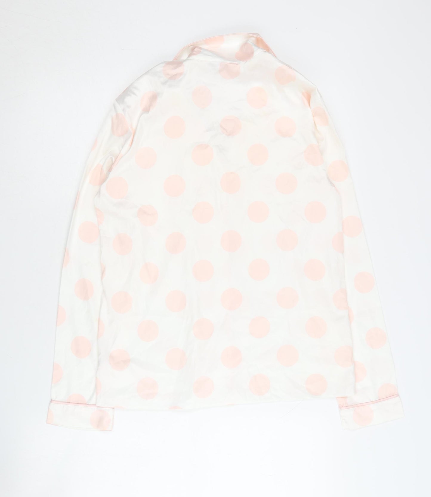 Boux Avenue Women's White Polka Dot Pyjama Top Size 10