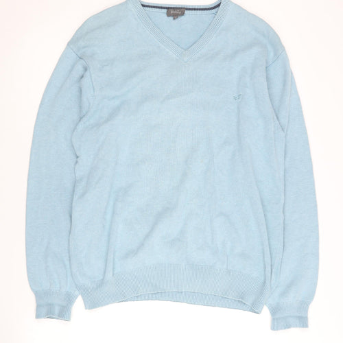 Wolsey Men's Blue V-Neck Pullover Jumper, M