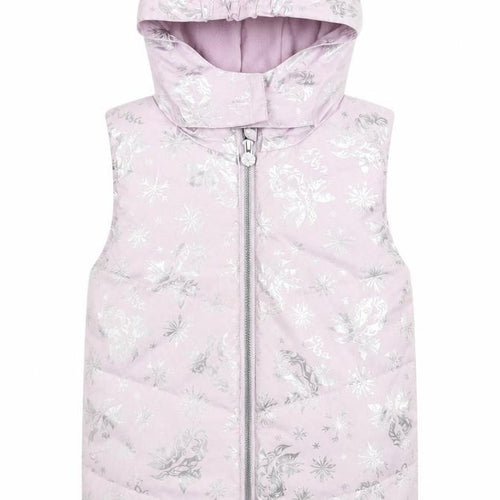 Disney Frozen Girls Pink Sleeveless Hooded Jacket 7-8 Years