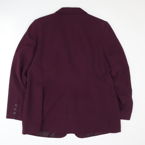 Capsule Women's Purple Blazer Size 18 Single Breasted