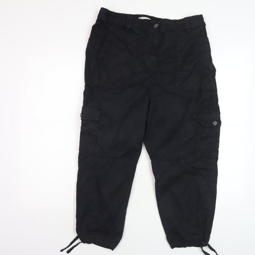 Marks and Spencer Women's Black Cargo Trousers Size 14