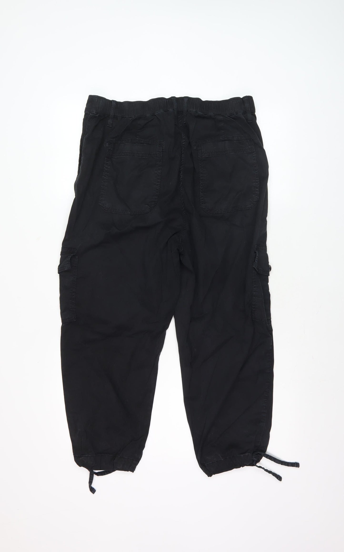Marks and Spencer Women's Black Cargo Trousers Size 14