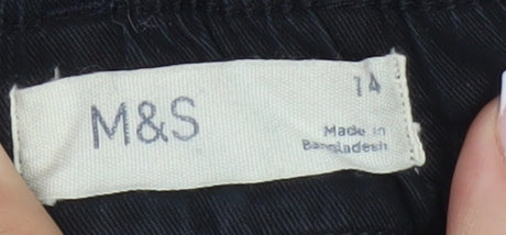 Marks and Spencer Women's Black Cargo Trousers Size 14