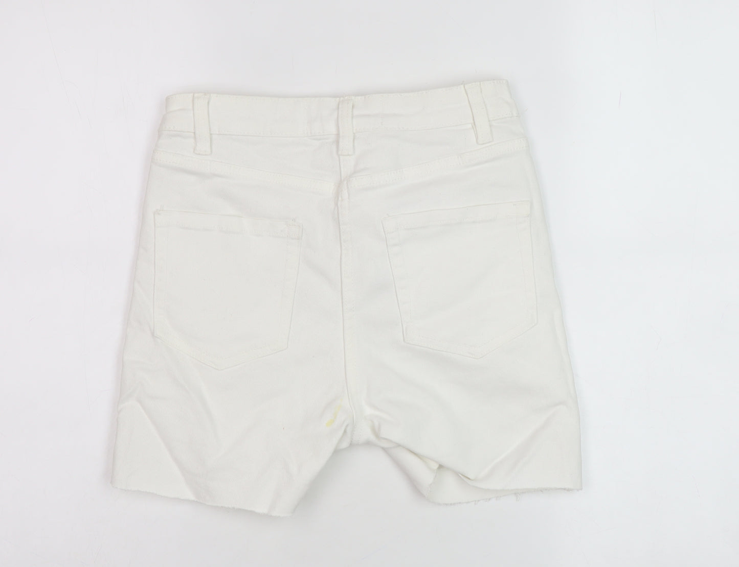 Women's White Denim Shorts Size 6 Slim Fit