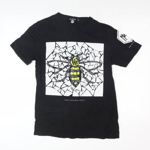 Boohoo Men Black Bee Graphic T-Shirt - Small