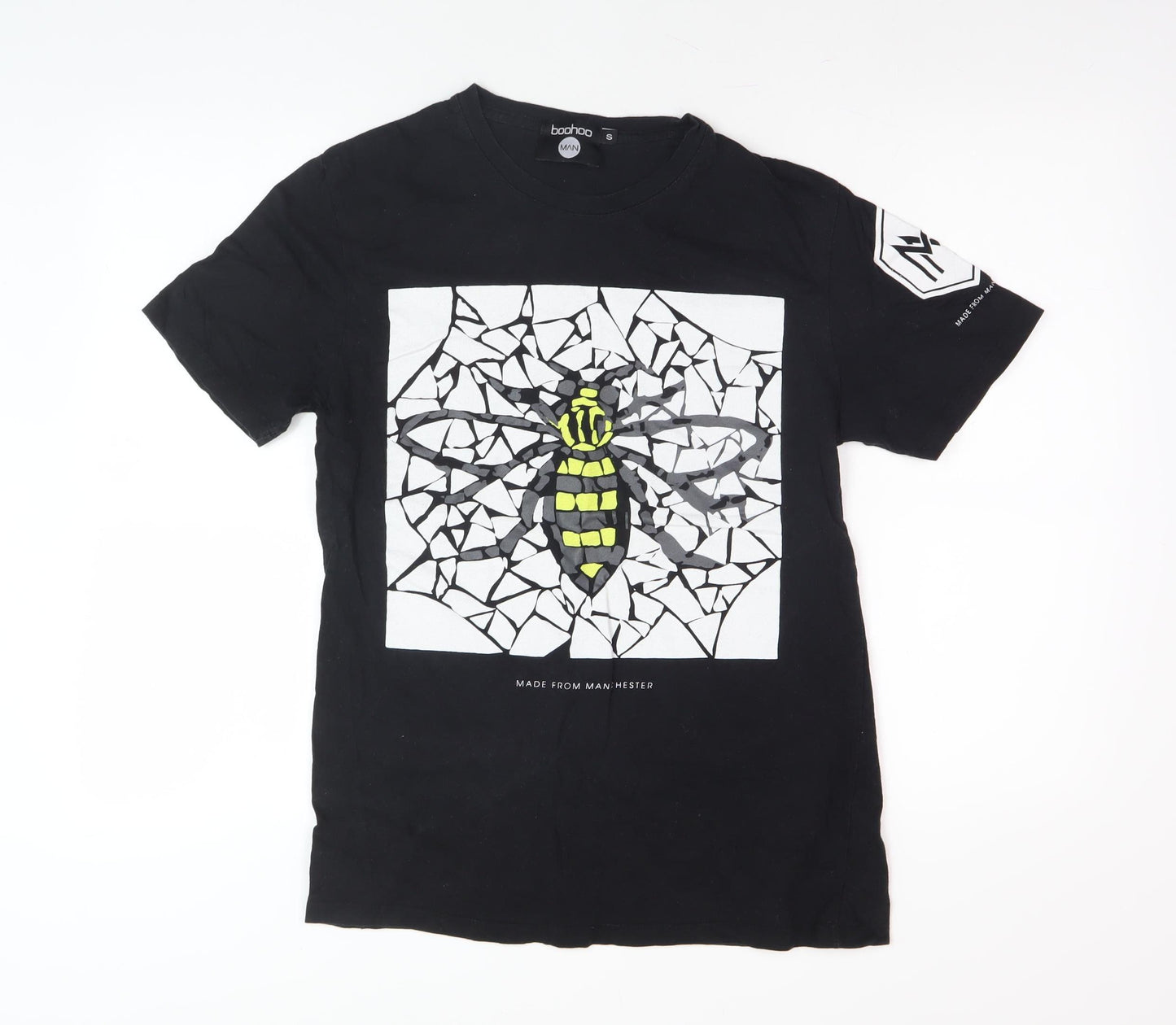Boohoo Men Black Bee Graphic T-Shirt - Small