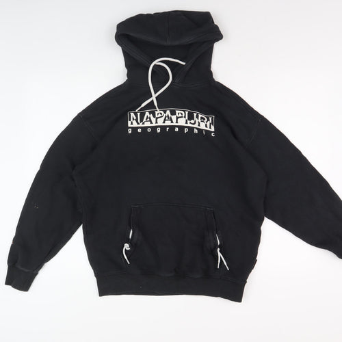 Napapijri Men's Black Pullover Hoodie Size M