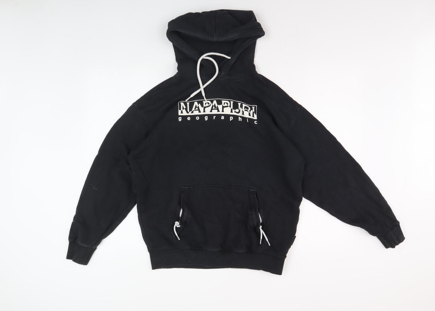 Napapijri Men's Black Pullover Hoodie Size M