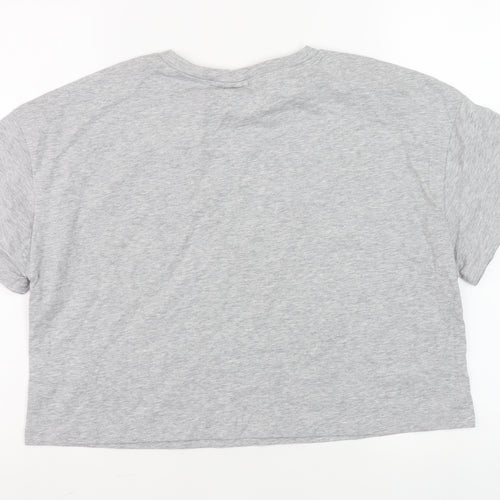 Shein Grey Tom & Jerry Cropped T-Shirt - Women's M
