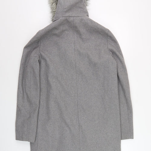 Next Women's Grey Duffle Coat, Size 10, Tall, Hooded