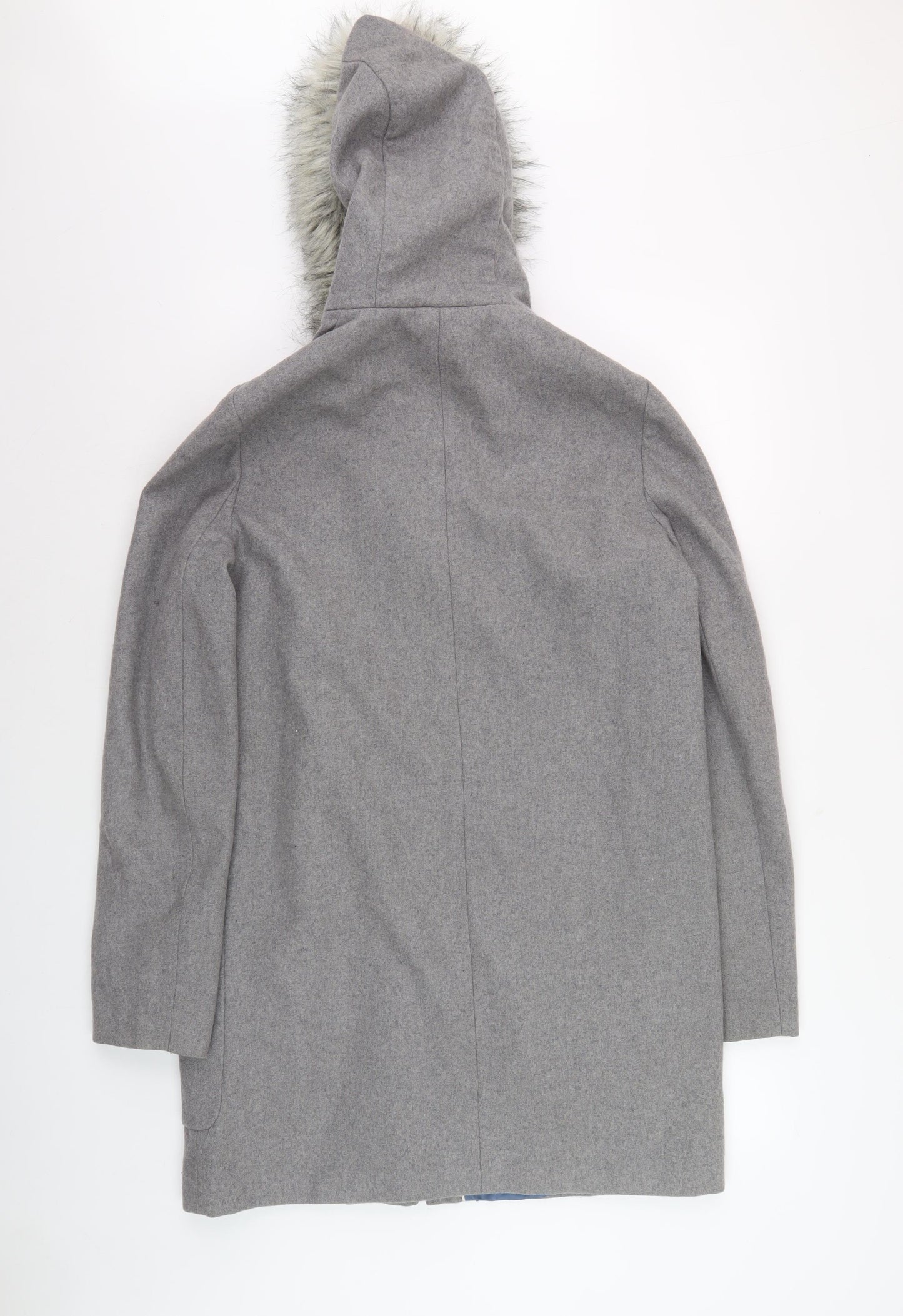 Next Women's Grey Duffle Coat, Size 10, Tall, Hooded