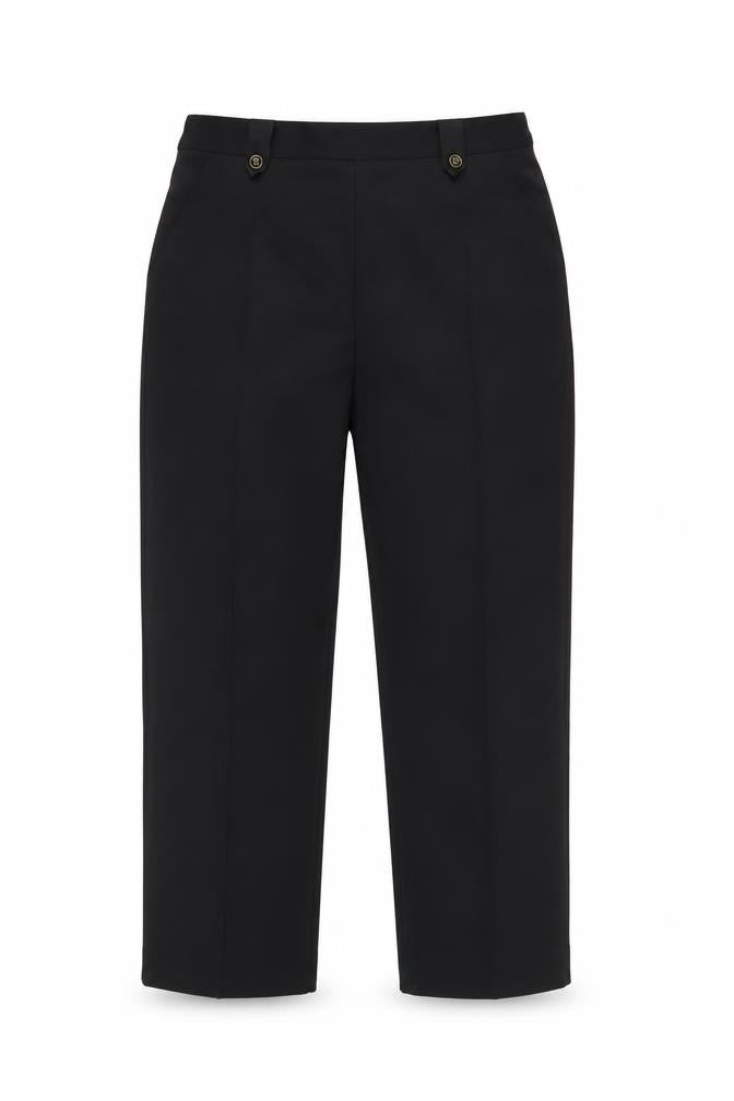 Front view of Bonmarché women’s black straight trousers, size UK 14