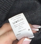 Bm Women's Black Check Trousers, Size 12, Elastic Waist