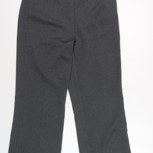 R Collection Women's Grey Herringbone Trousers Size 12