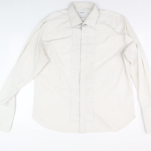 Skopes Men's Ivory Button-Up Shirt 18 Regular Fit