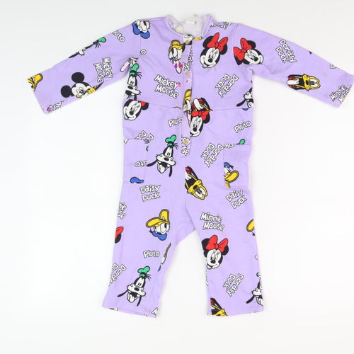 H&M Disney Unisex Purple Babygrow 24M - Mickey Mouse
