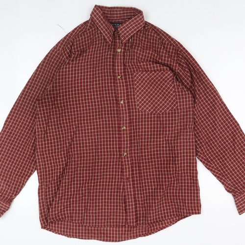 Midway Men's Red Check Classic Fit Shirt, M