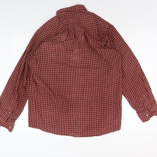 Midway Men's Red Check Classic Fit Shirt, M