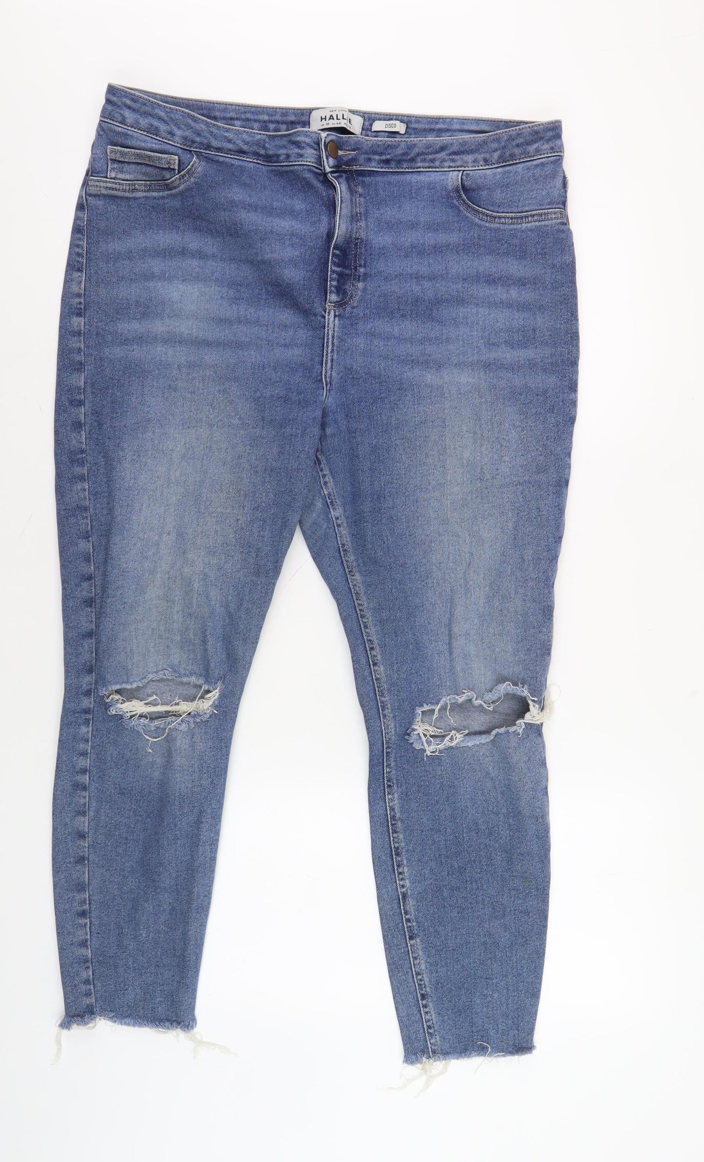 New Look Halle Women's Blue Distressed Jeans Size 18