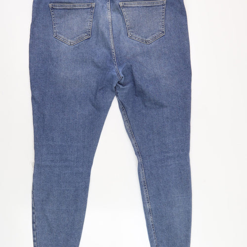 New Look Halle Women's Blue Distressed Jeans Size 18