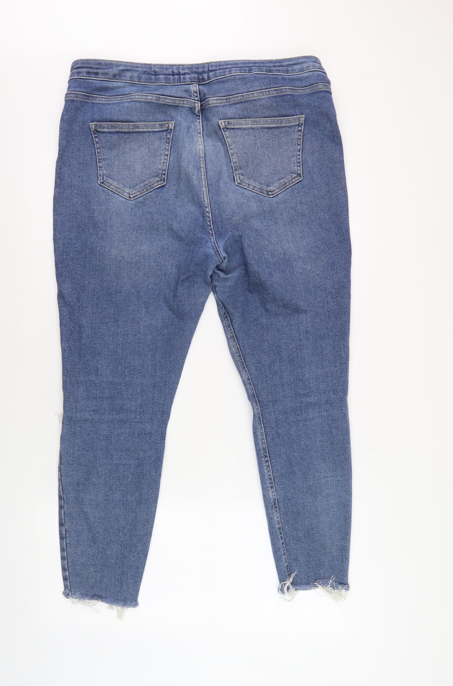 New Look Halle Women's Blue Distressed Jeans Size 18
