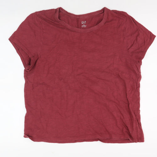 GAP Women's Red XL Relaxed Cotton Blend T-Shirt