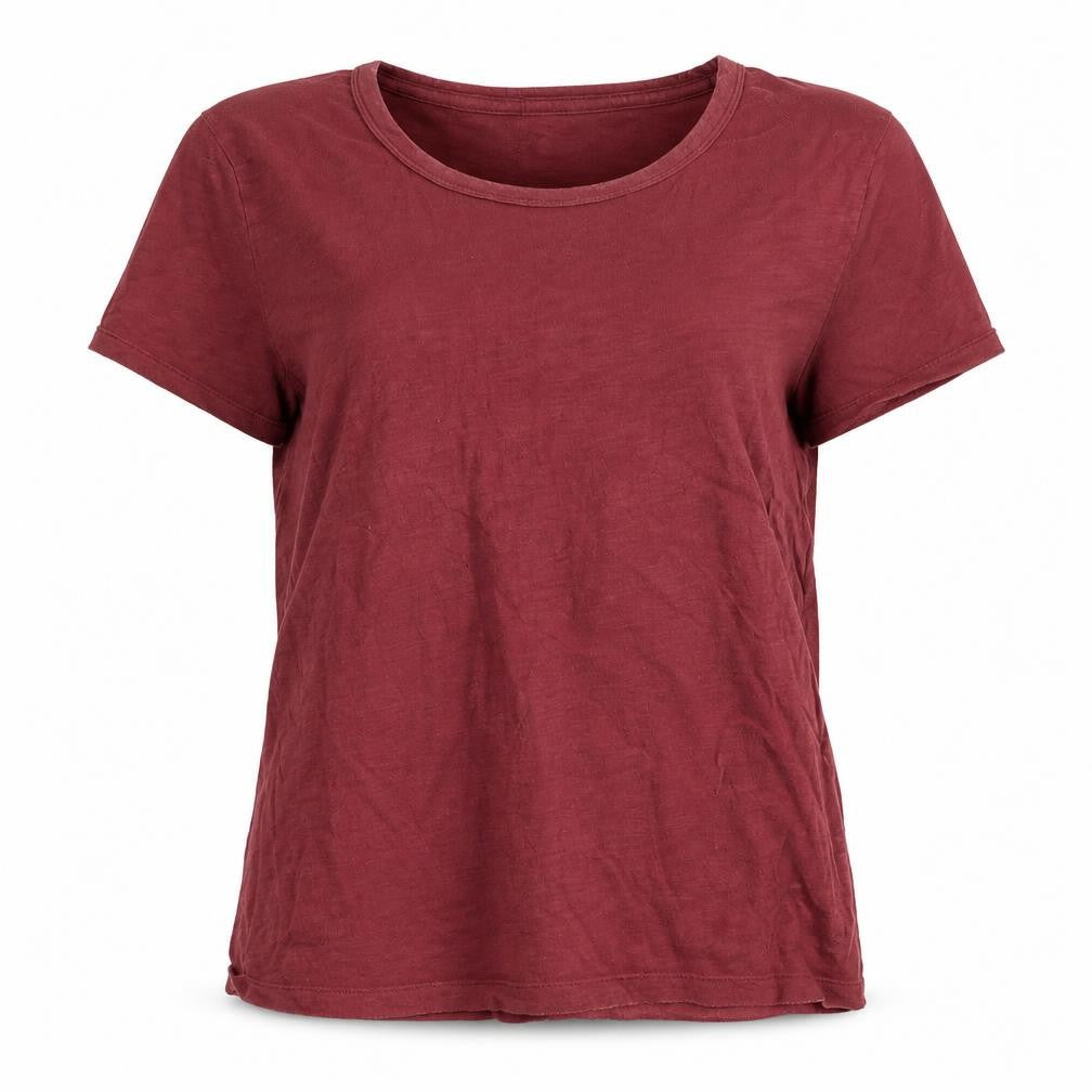 Front view of Gap Women's Red XL Relaxed Cotton Blend T-Shirt