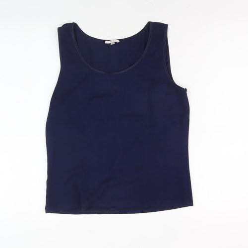 CC Women's Blue Tank Top, Medium, Viscose Elastane