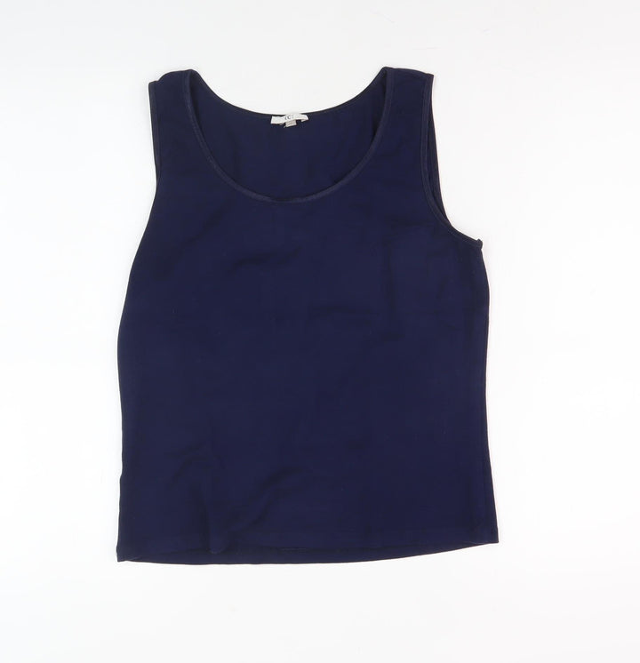 CC Women's Blue Tank Top, Medium, Viscose Elastane