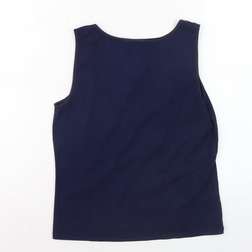 CC Women's Blue Tank Top, Medium, Viscose Elastane