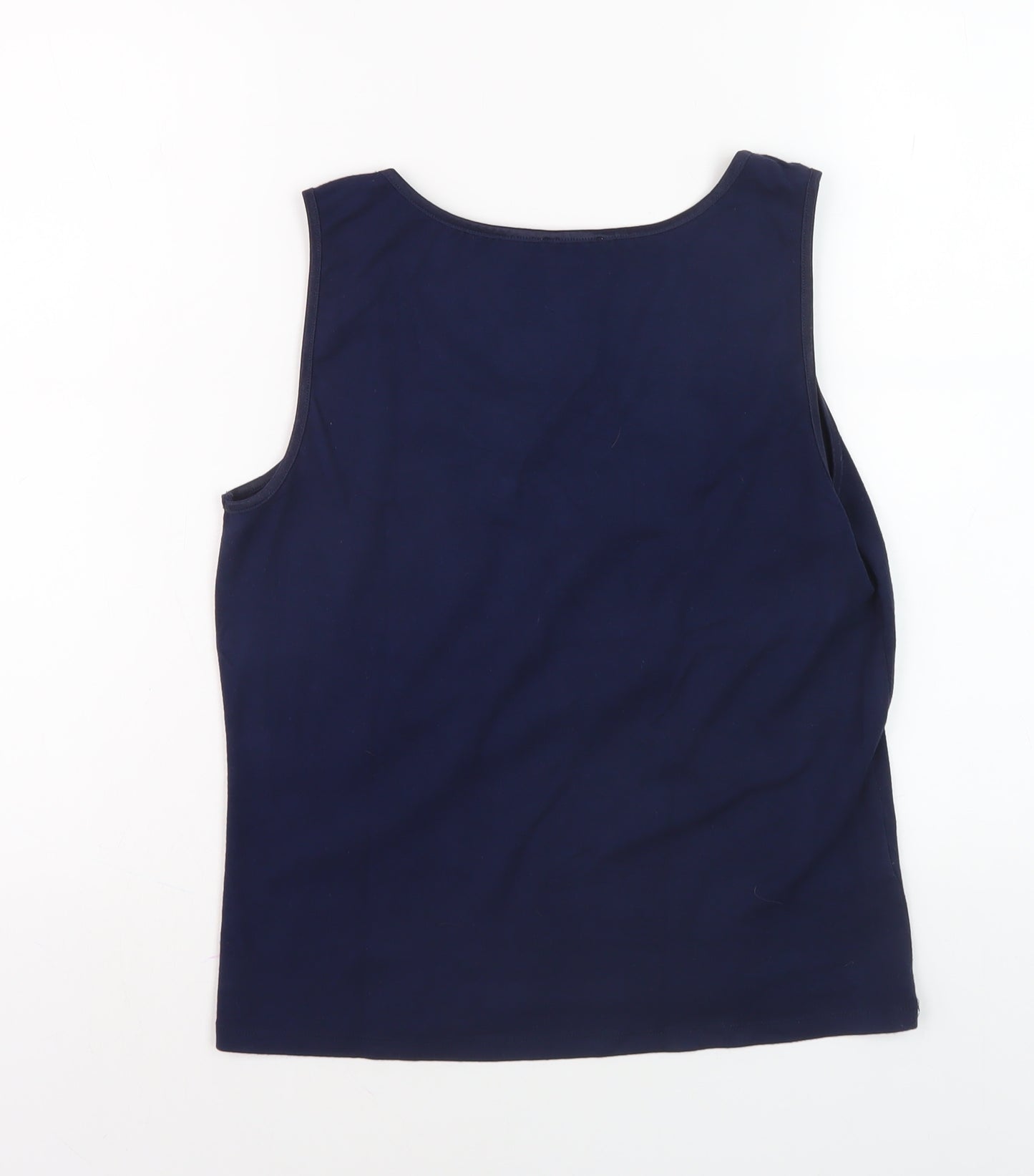 CC Women's Blue Tank Top, Medium, Viscose Elastane