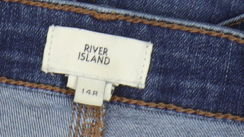 River Island Women's Blue Skinny Jeans Size 14