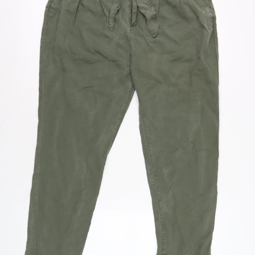 Gap Women's Green Paperbag Trousers Size 12
