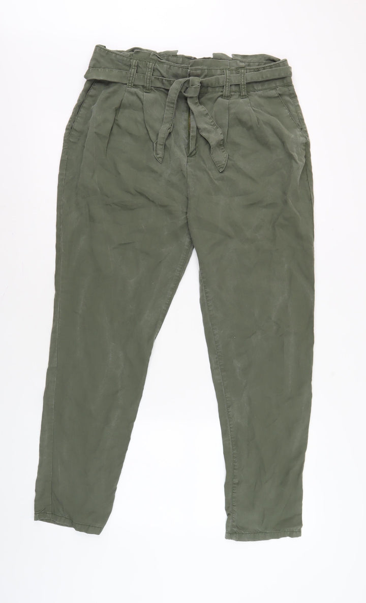 Gap Women's Green Paperbag Trousers Size 12