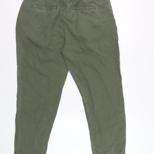 Gap Women's Green Paperbag Trousers Size 12