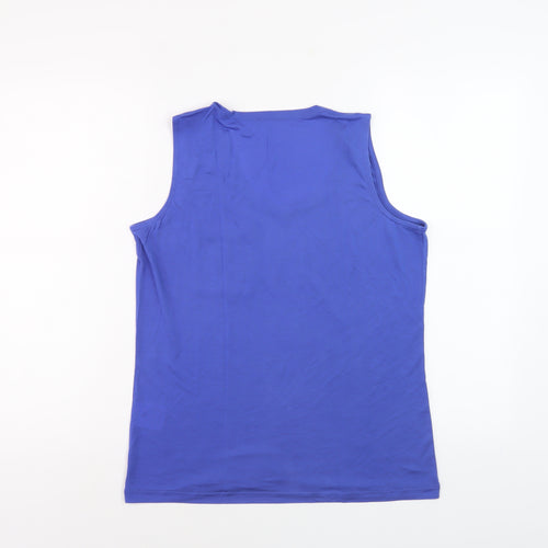 Jaeger Women’s Blue Tank Top Medium, Lyocell, Scoop Neck