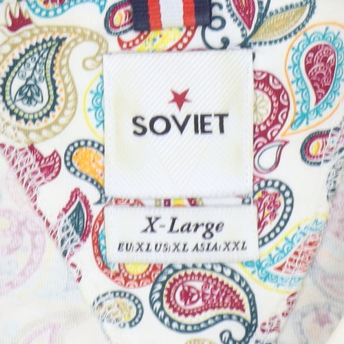 Soviet Unisex Multicoloured Paisley T-Shirt XL