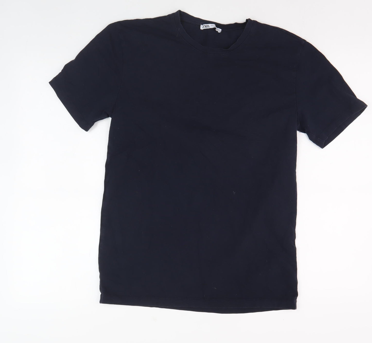 Zara Men's Black Crew Neck T-Shirt Size L